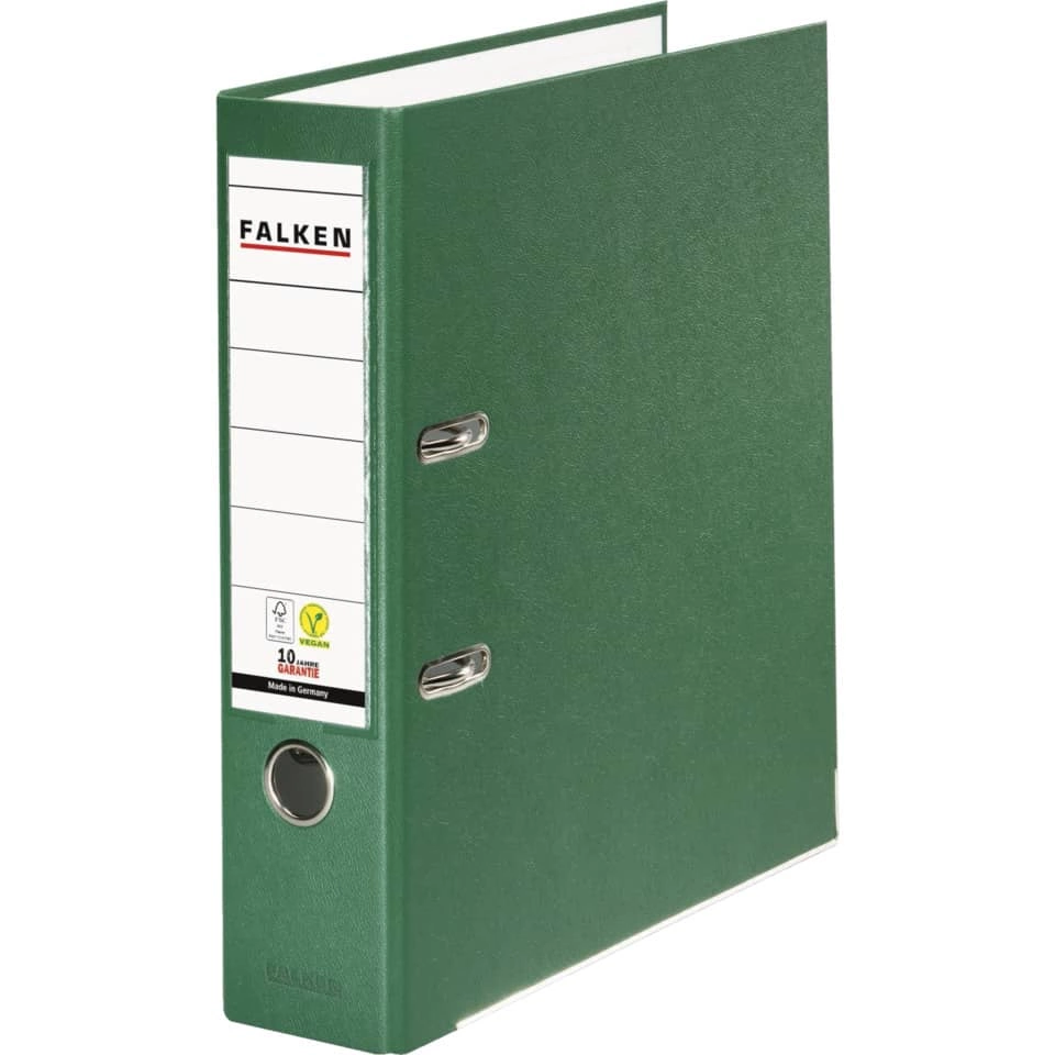 Falken Ordner PP-Color S80 - A4, 8 cm, grün