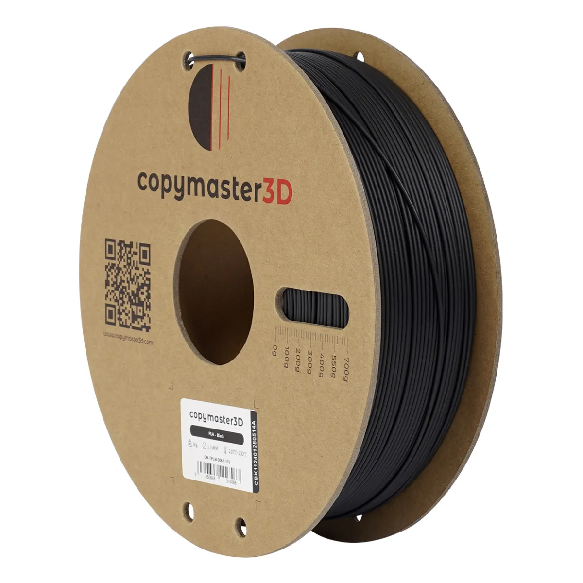 Copymaster 3D PLA Filament 1.75mm 1.000g schwarz