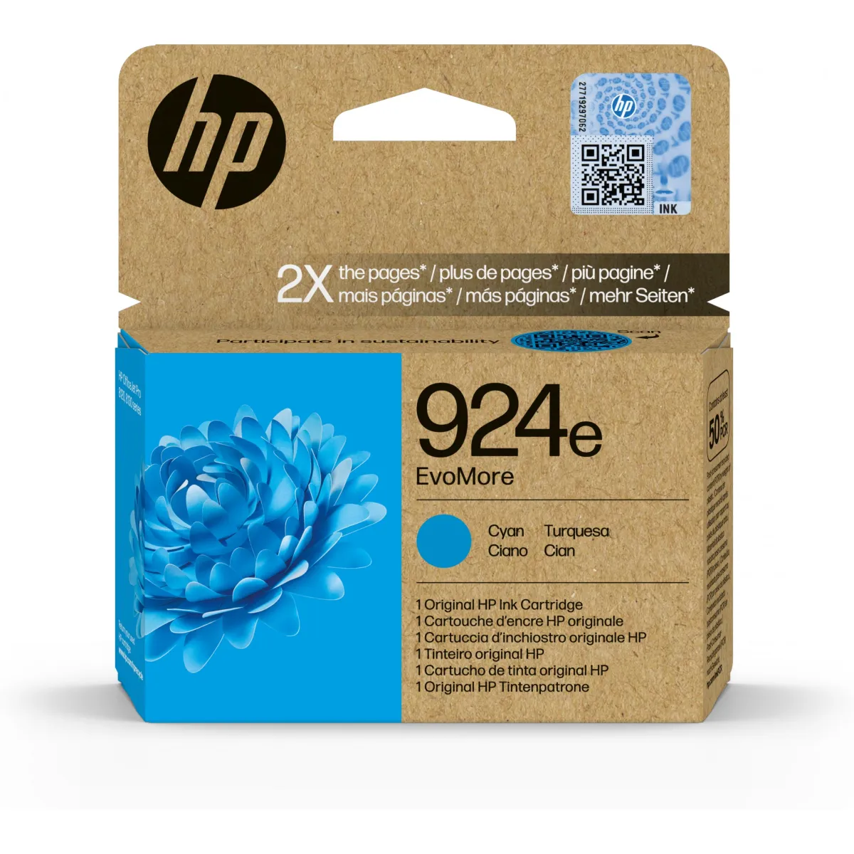 Druckerpatrone HP 924E cyan 800 Seiten (4K0U7NE)
