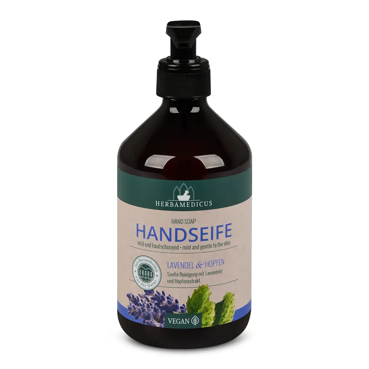 Herbamedicus Handseife 500ml Lavendel & Hopfen