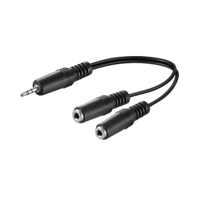 Audio Y Kabeladapter 3,5 mm, 1x Stecker 2x Buchse mono