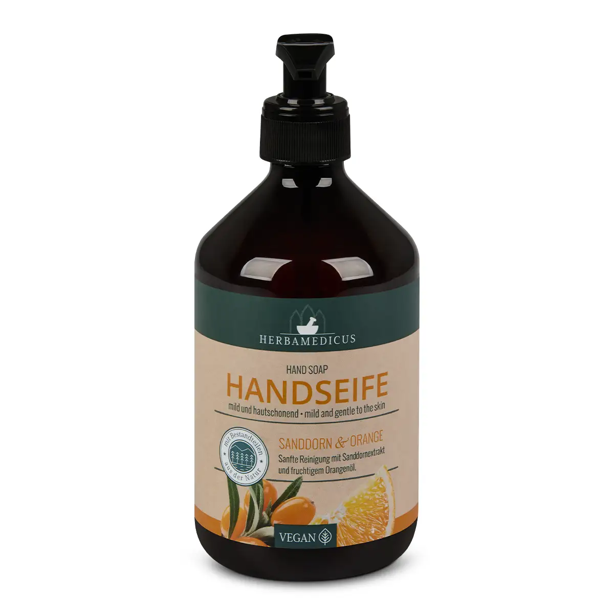 Herbamedicus Handseife 500ml Sanddorn & Orange