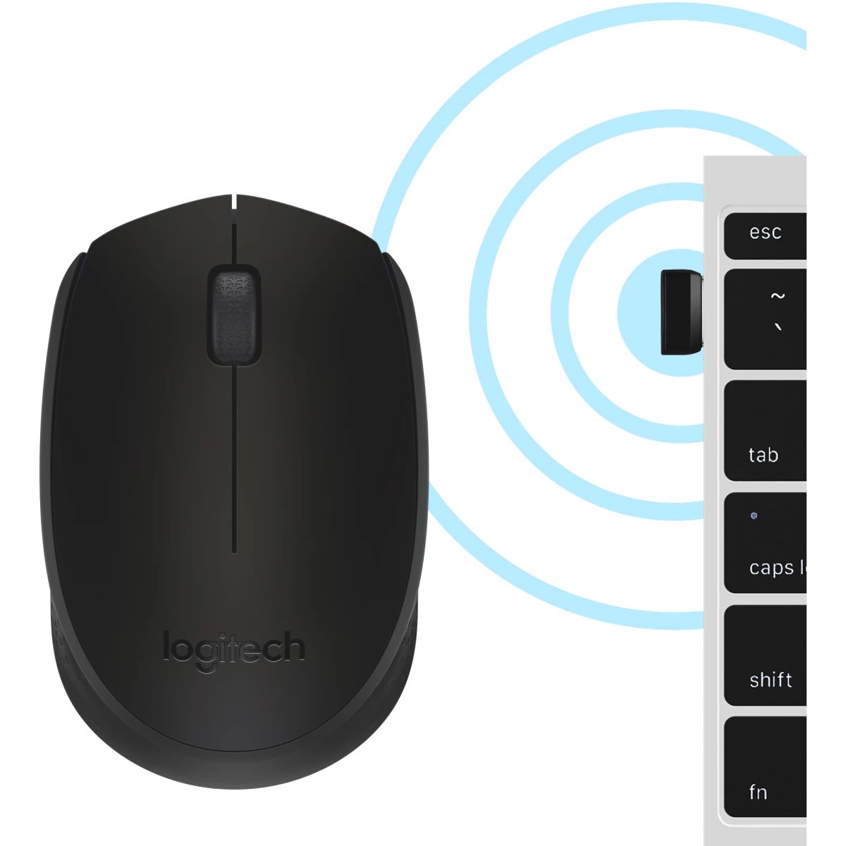 Logitech B170 Wireless Laser RF Mouse schwarz
