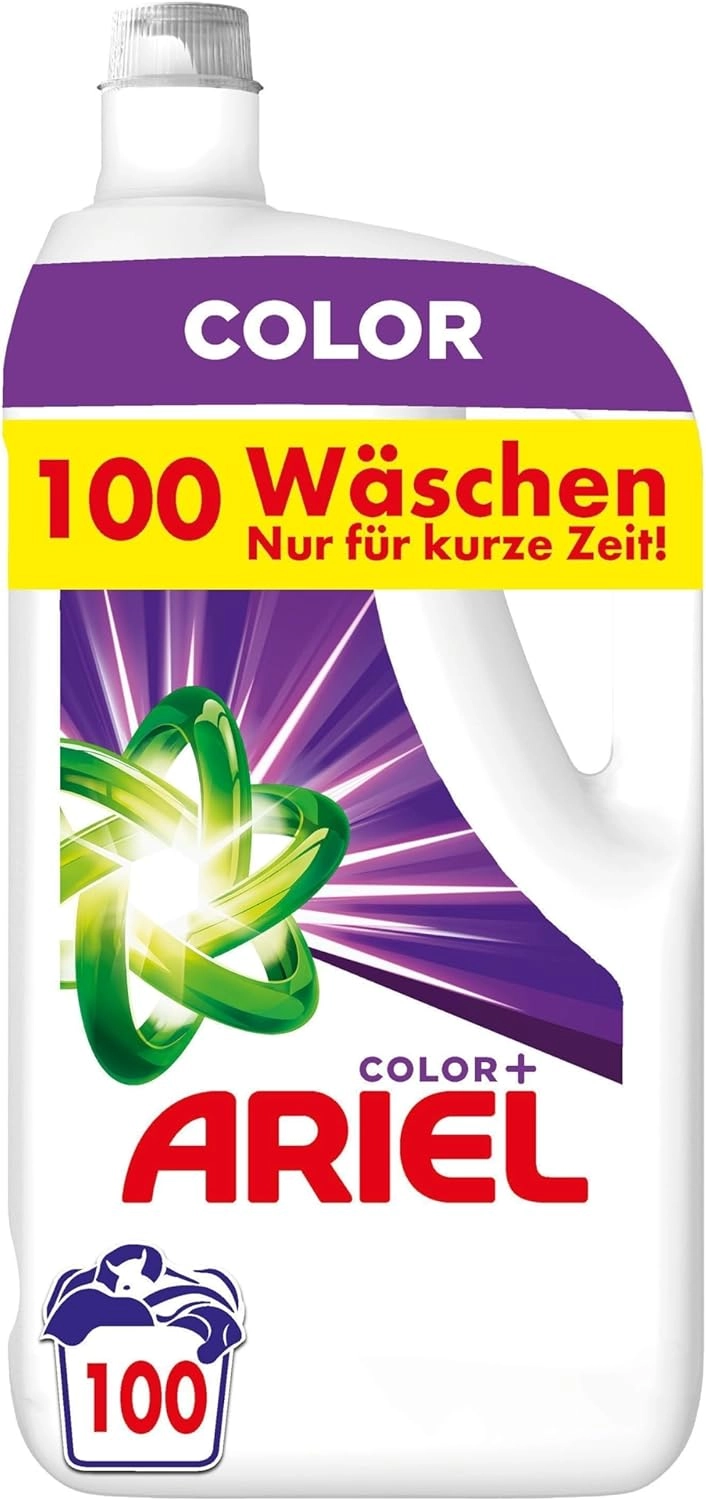 Ariel Color + Farbschutz  5 ltr , 100 Waschladungen , Sondergröße