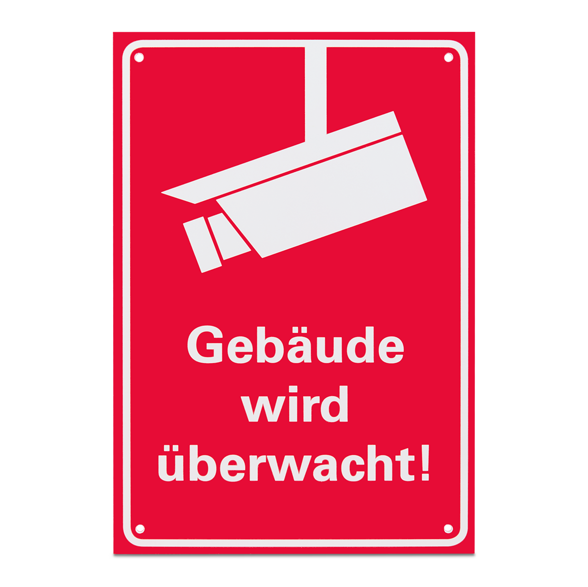 Schild - Gelände wird überwacht rot