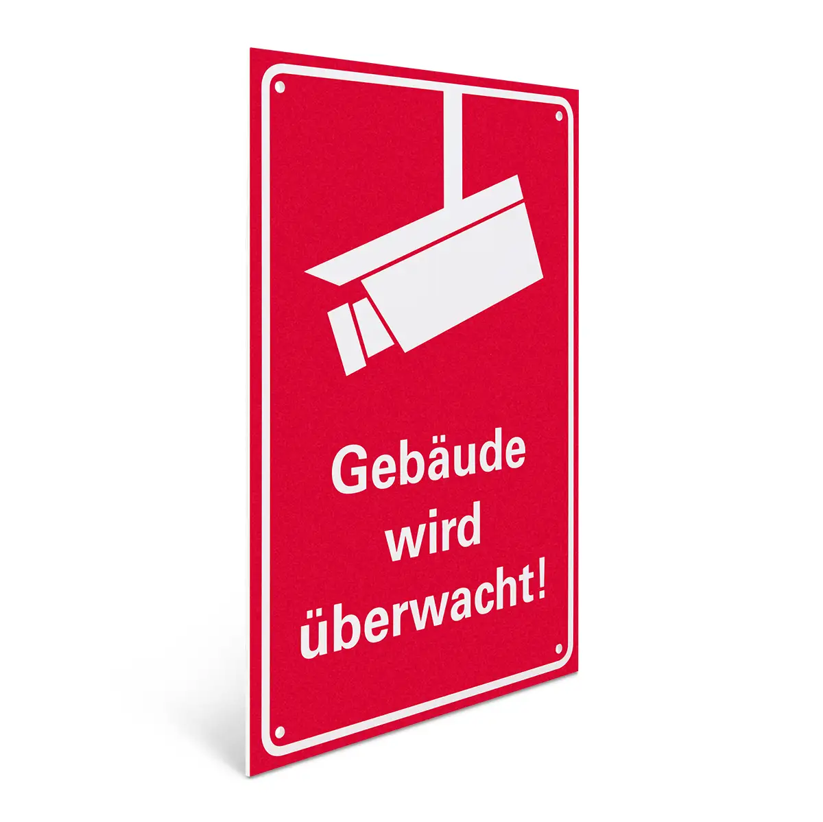 Schild - Gelände wird überwacht rot