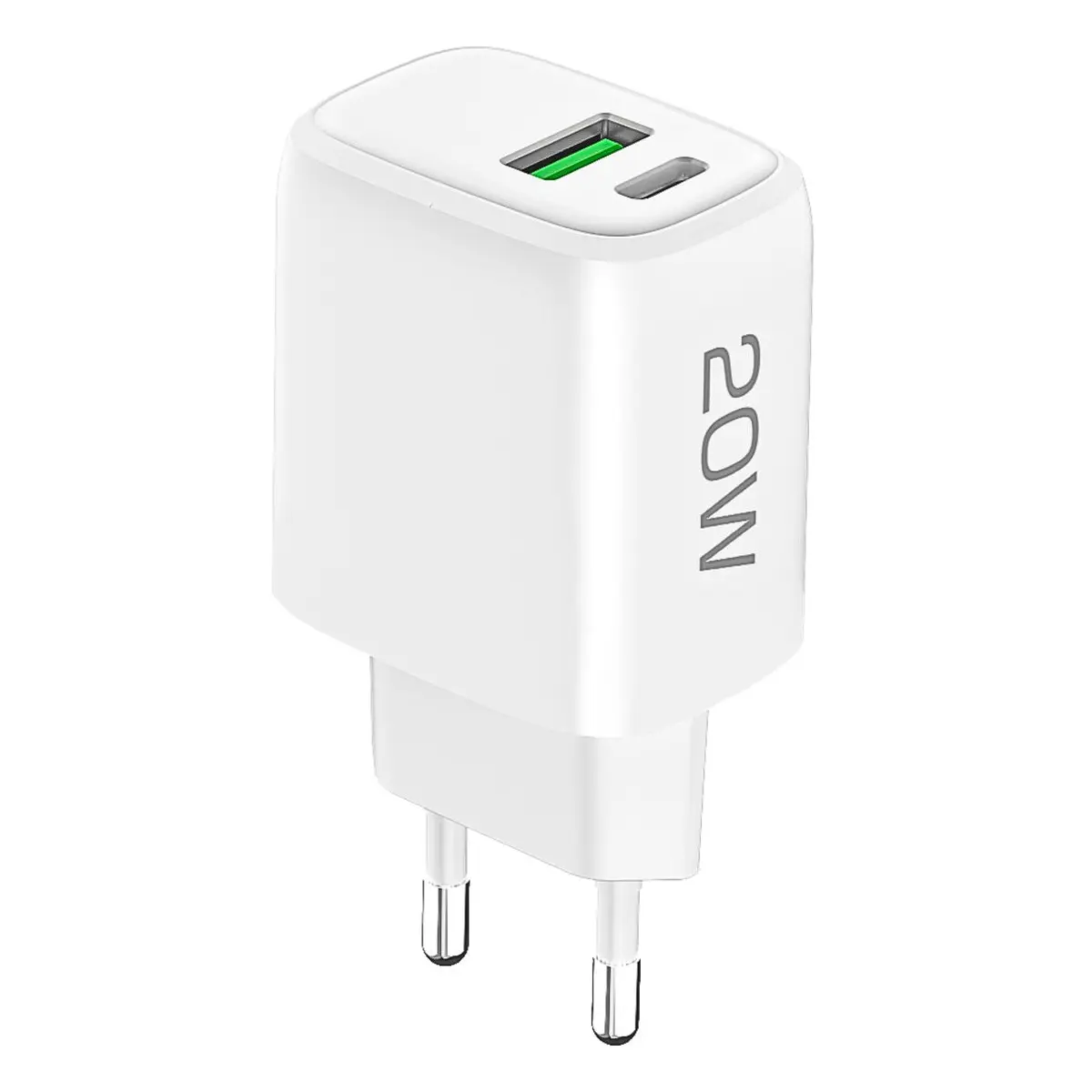 Netzteil Ovin, USB-A FC3 + Typ-C PD20W weiß