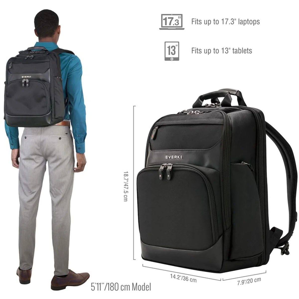 Everki Onyx Laptop-Rucksack (EKP132S17)