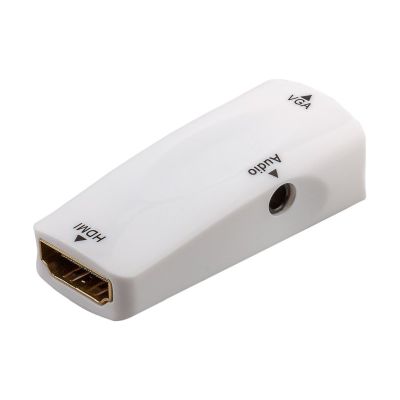 Kompakter HDMI™/VGA Adapter inkl. Audio, vergoldet