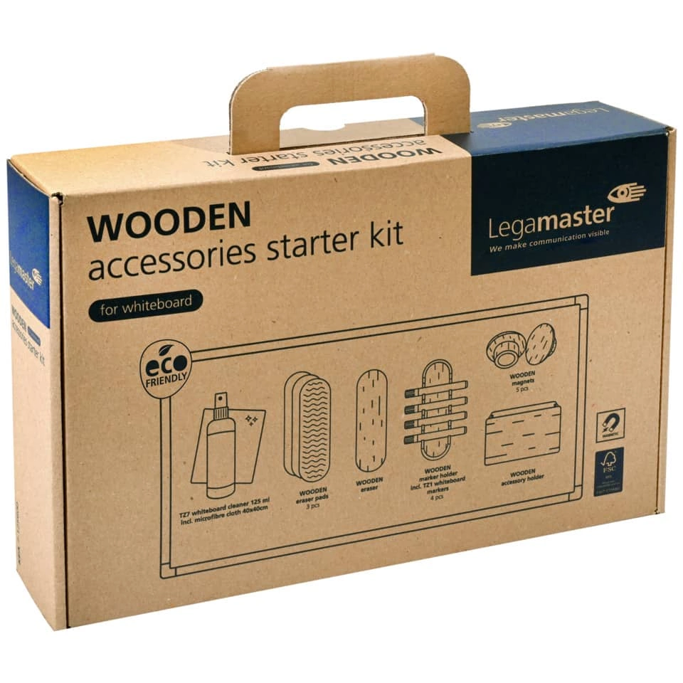 LEGAMASTER WOODEN Whiteboard Zubehörset 17-teilig