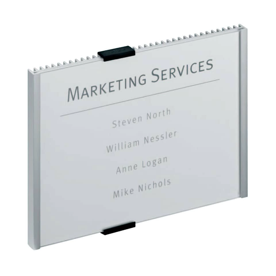 Türschild INFO SIGN, Aluminiumrücken, 210 x 148,5 mm, metallic-silber