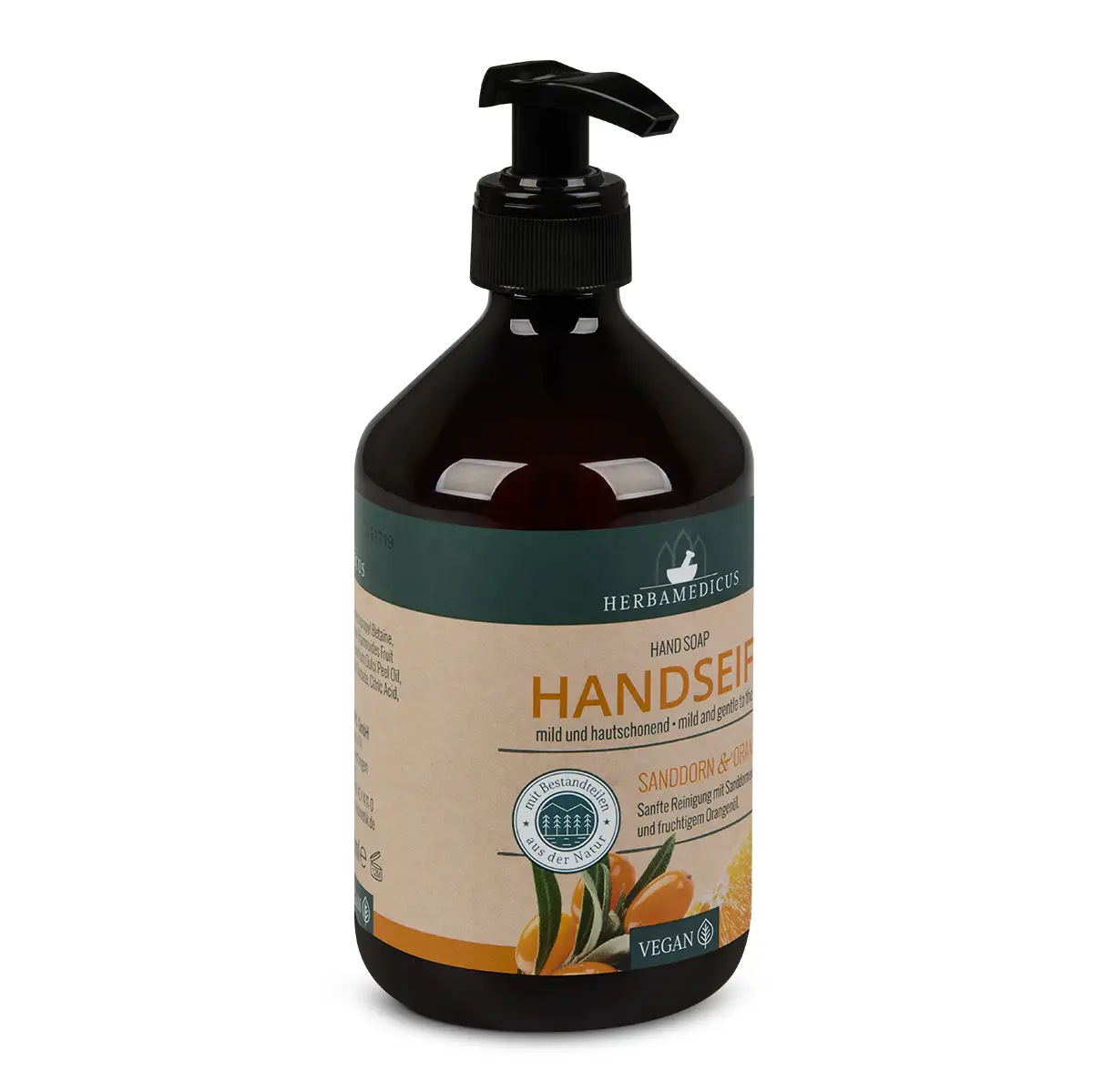 Herbamedicus Handseife 500ml Sanddorn & Orange