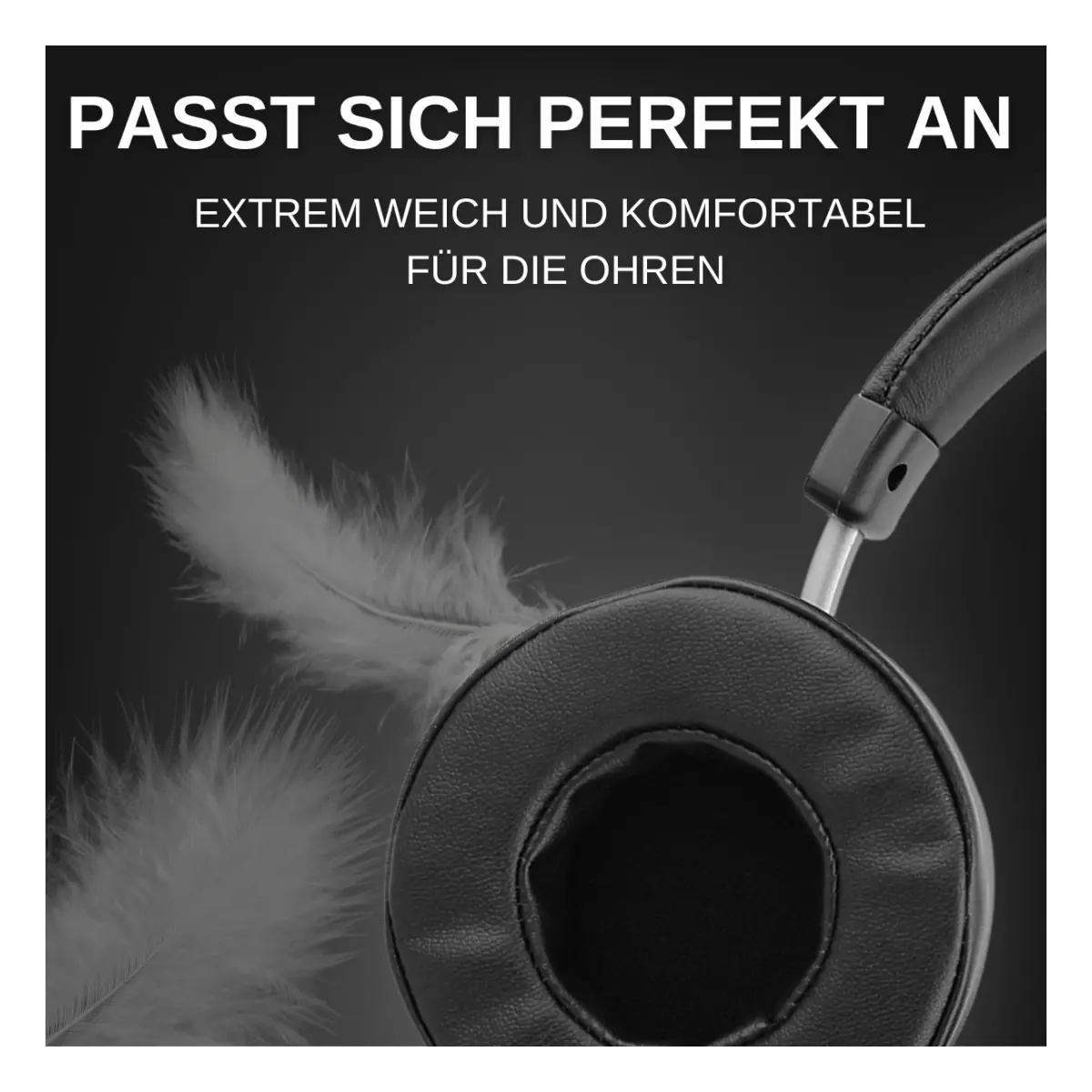 Fontastic Drahtloser On-Ear Kopfhörer Xtaz Schwarz/Grau